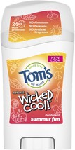 Tom&#39;s of Maine Aluminum-Free Wicked Cool! Natural Deodorant for Kids, Summer Fun - £13.58 GBP