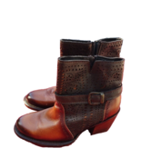 Joe Boots Women&#39;s 7 Country Western Boots High Heel Brown - $39.66