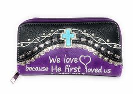 Texas West Embroidery Scripture Concealed Carry Bible Verse Rhinestone Cross Han - £22.12 GBP