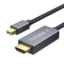 Mini Displayport To Hdmi Cable, Mini Dp (Thunderbolt) To Hdmi Cable 6.6Ft,Nylon  - £12.94 GBP