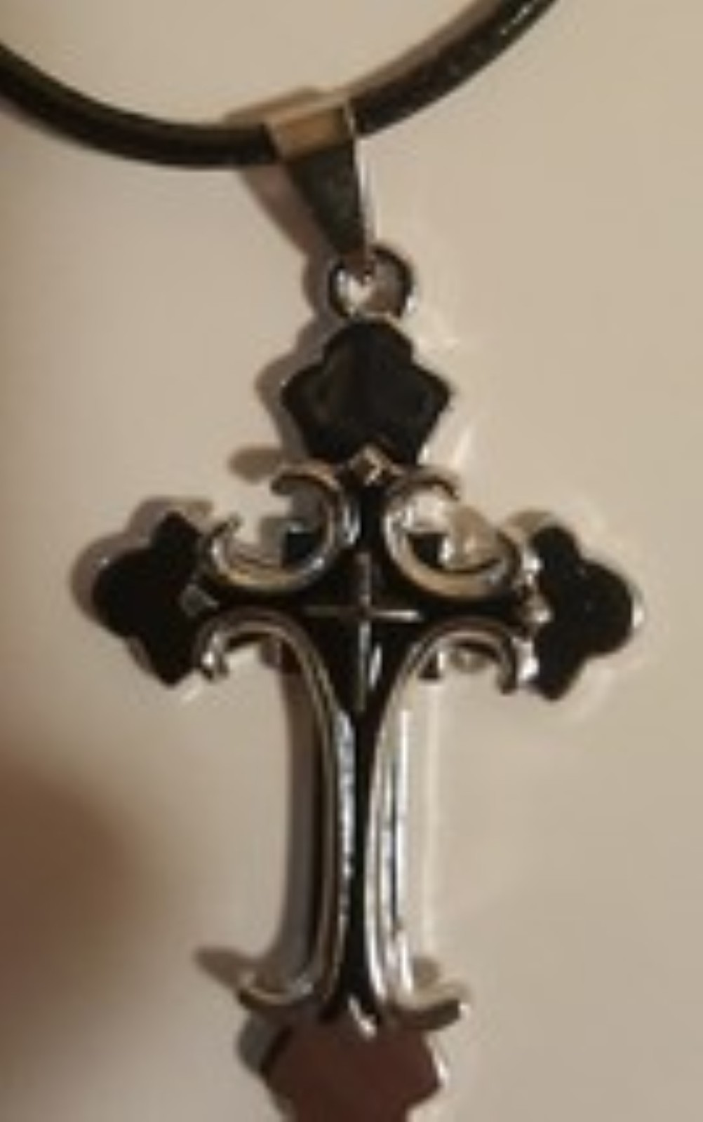 Christian modern cross necklace  large 