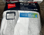 Hanes ~ 10-Pair White Cushion Low Cut Socks Cotton ~ Shoe Size 6-12 - $20.26