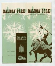 Balboa Park Brochure San Diego Trust &amp; Savings Bank California 1950&#39;s - £29.52 GBP