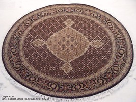 5x5 Round Red Mahi Wool &amp; Silk 5&#39; 2&#39;&#39; x 5&#39; 1&#39;&#39; Warehouse Handmade Area Rug - $644.28