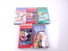 Lot of 5 Christmas VHS Tapes, 34th Street, Night Before, Rudolph, New &amp; ... - £11.79 GBP