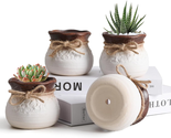 Succulent Pots with Drainage Hole, 3.5 Inch Small Ceramic Pots, Small Ca... - £22.05 GBP