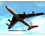 Americana Airlines Emesso Boeing 707 Astrojet IN Volo Unp Cromo Cartolin... - £3.17 GBP