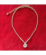Trifari Vintage Sparkling Rhinestone Clear Crystal 20 inch Gold Tone Nec... - $526.87 MXN
