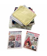 No-Sew Fleece Craft Bundle Fabric &amp; 2 Instruction Books UNUSED Blankets ... - £31.45 GBP