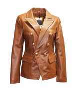 Victor Freeman Women's double Breasted Leather Blazer Jacket - €177,36 EUR Victor Freeman Women's double Breasted Leather Blazer Jacket - €177,36 EUR