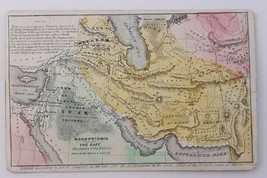 Rare 1850 A.C. Beaman Sabbath School Scripture Map Card Mesopotamia 4&quot;x2.75&quot; - £67.20 GBP