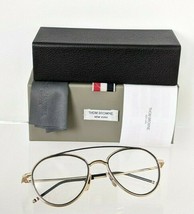 Brand New Authentic Thom Browne Eyeglasses TBX109-A-GLD-BLK TB109 53mm F... - $276.20