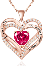 Gifts for Wife Girlfriend Her, Birthstone Necklaces for Women &amp; Girls, Love Hear - £52.27 GBP