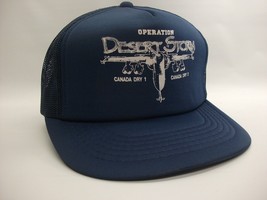 Operation Desert Storm Canada Dry Hat Vintage Dark Blue Snapback Trucker Cap - £15.92 GBP