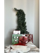 Mini Tabletop Christmas Tree, Artificial ~ With 2 Tree Skirts &amp; Ornaments - $28.95