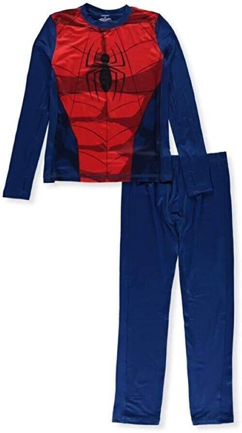 SPIDER-MAN AVENGERS Insulating Warm Underwear Pants & Top Set Boys Size 8-10 - $16.25