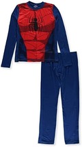 SPIDER-MAN Avengers Insulating Warm Underwear Pants & Top Set Boys Size 8-10 - £12.87 GBP