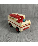 Vintage 1974 Fisher Price Adventure  Emergency Rescue Truck with 1 perso... - $14.84