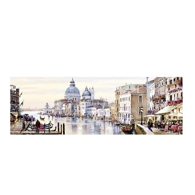 HQ Canvas Print Abstract Venice City of Water Oil Painting on Canvas Resort Item image 3