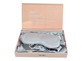 Summer &amp; Rose Sleep Well Essentials Satin 3pc Set Pillowcase Mask Scrunchie - £19.07 GBP