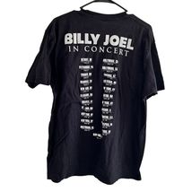 Billy Joel In Concert T Shirt Mens Double Sided Black Tour Dates 2014 Tu... - $20.47
