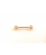 ADIRFINE 14K Solid Gold Barbell Nipple/Eyebrow/Septum/Nose Piercing Body... - $151.19