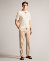Ted Baker London Kimmel Stretch Linen Trousers in Stone-Size 32R Slim - £54.85 GBP