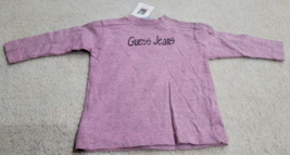 Rare 90s Vintage Baby GUESS JEANS USA PINK Long Sleeve T Shirt Baby SZ X... - $18.50