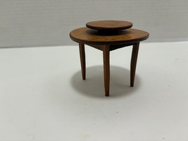 Vintage Dollhouse Wooden Lazy Susan that works &amp; Kitchen Table - $6.44