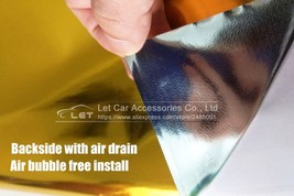   Chrome Air Free Mirror Vinyl Wrap Film Sticker Sheet Decal  Adhesive Emblem Ca - £97.62 GBP
