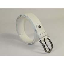 Men's Belt By PICCODER Turkey Genuine Leather Textured 3900 White image 2