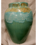 Large Roseville RRP Co. Green Drip Glaze Art Pottery Vase Planter Seafoa... - £109.30 GBP