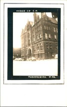 Vtg Postcard RPPC 1940s - Wood Co Court House Parkersburg WV Street View Cars - £29.44 GBP