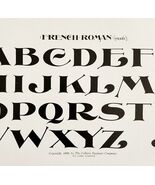 French Roman Heavy Font Example 1899 Victorian Craft Drawing Ephemera DW... - $368.84 MXN