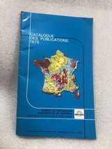 Old BOOK-CATALOGUE Des Publications 1975-BUREAU Recherches Geologiques Minieres - £46.97 GBP