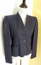 Vintage PEABODY HOUSE Navy Blue Pinstripe Fitted Wool Victorian Jacket (... - £15.32 GBP