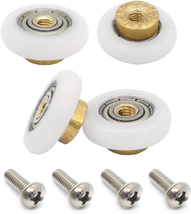 4PCS Shower Door Rollers Runners Wheels Replacement Part Bathroom Glass Door Run - £8.69 GBP