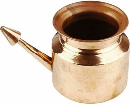 Beautiful Copper Neti Pot Prayer Kalash Neti Ramjhara Pooja Tamba Worship Lota - £10.73 GBP