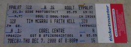 TIM McGRAW &amp; Faith Hill 2000 Full Ticket Stub Corel Ottawa Mint Soul 2 S... - $4.77