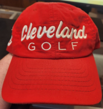 Red Cleveland Golf Hat men&#39;s sumitomo wedge cbx rtx zipcore srixon cursive logo - £7.28 GBP