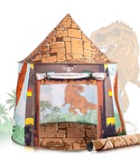 SULIFEEL Kids Foldable Pop Up Play Tent with Mat Dinosaur Playhouse Indoor Play - $39.59