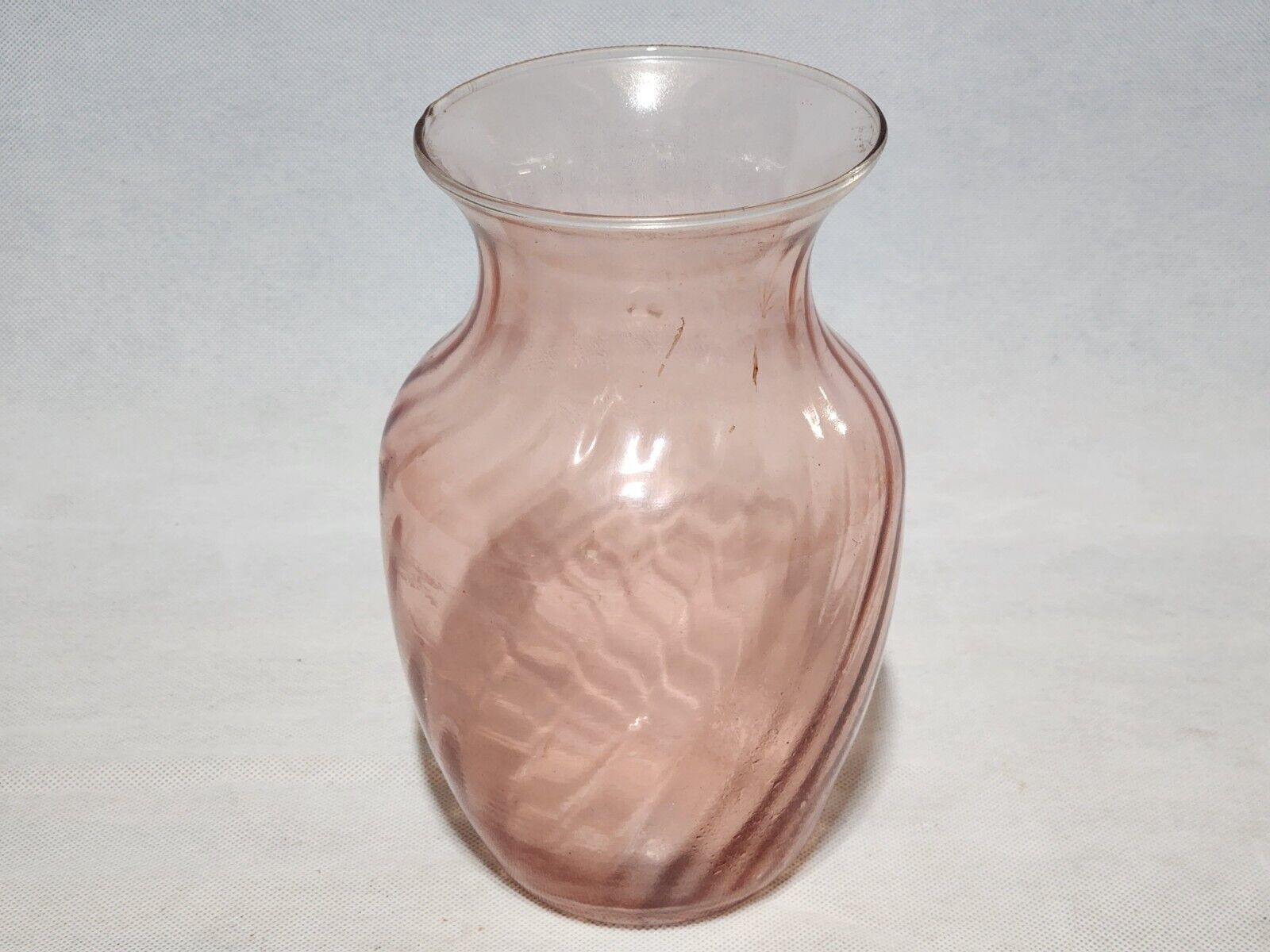 Primary image for ILLUSIONS Pink Swirl 8 Inch Flared Glass Vase Jar Jug Pitcher - FREE SHIPPING