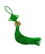 FENG SHUI FORTUNE COIN TASSEL GREEN Hanging Cure Balance Peace Healing H... - $74.63 MXN