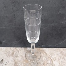 Versace Rosenthal Champagne Flute Crystal Greek Key Etched - $116.84