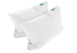 Sleepgram Bed Support Sleeping Pillow with Cover, Queen Size, White (2 Pack) - £79.45 GBP