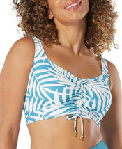 Coco Reef Womens Elevate Palm-Print Shirred Bikini, Size 36D - $34.65