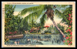 FLORIDA Postcard - Fort Lauderdale, Himarshee Canal G13  - £3.89 GBP