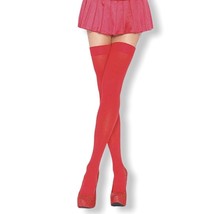 Sexy Thigh High Stockings Red Pink White Blue Nylon One Size Hosiery Leg Avenue - £8.27 GBP