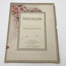 Compensation by Carrie Jacobs-Bond Antique Sheet Music 1914 Low Medium V... - $9.89