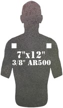 3/8&quot; AR500 Combatant Silhouette 7&quot; x 12&quot; Steel Shooting Gong Range Targe... - $47.51